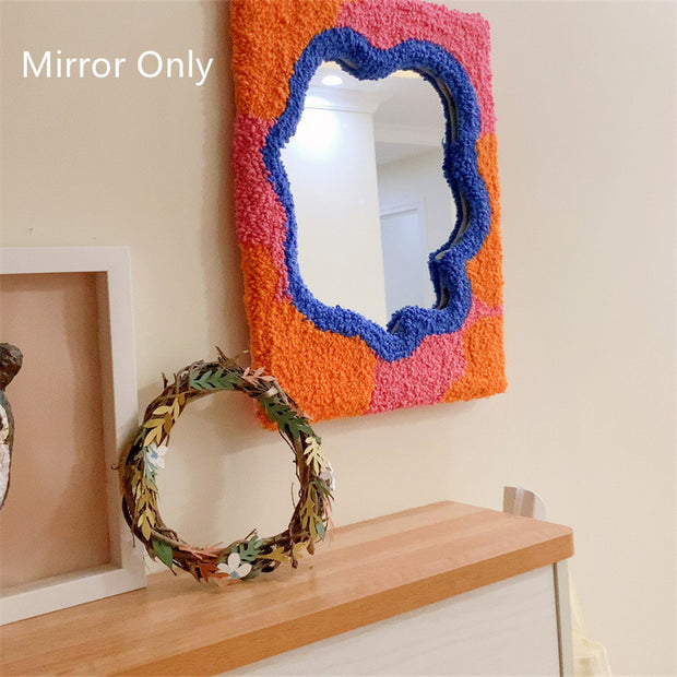 Home Fashion Plush Handmade DIY Mirror