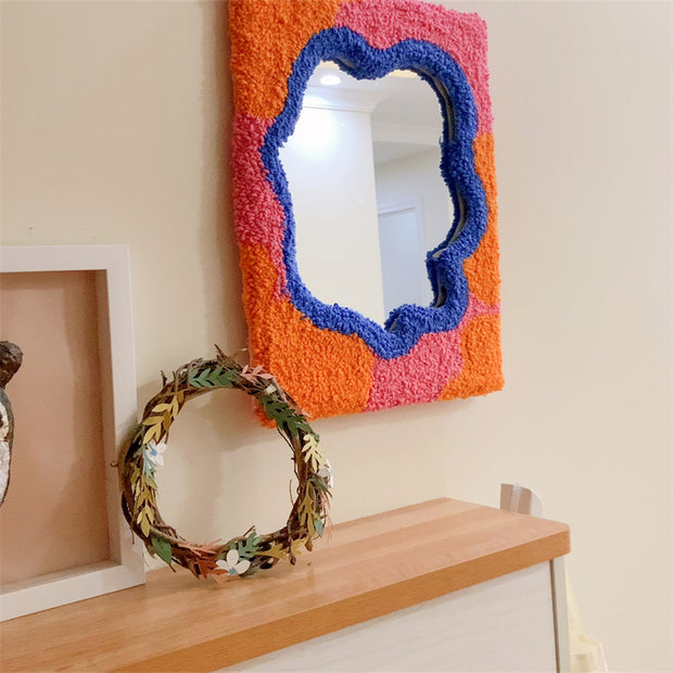 Home Fashion Plush Handmade DIY Mirror