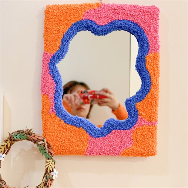 Home Fashion Plush Handmade DIY Mirror